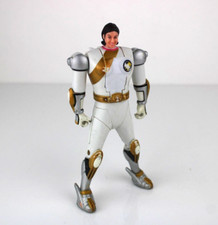 MIGHTY MORPHIN POWER RANGER Bianco WILD FORCE Bandai 2001 Action Figure Girevole