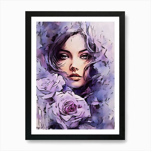 Stampa artistica ragazza - , con