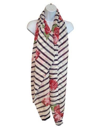 Sciarpa donna righe rosa - a,