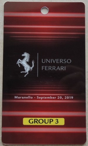 Ferrari universo 2019 pass - ferrari,