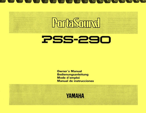 Yamaha pss 290 portasound - yamaha, work