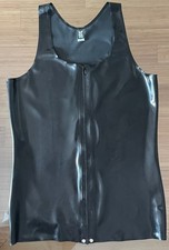 Canottiera Con Zip Frontale In Gomma XL Nero Rubber Vest Black Body Amsterdam