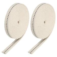 Stoppino lampada olio cotone 12 mm piatto larghezza 3 metri/10 piedi lungo con punto nero, 2 rotoli