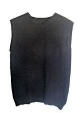 ESPRIT Gilet Sportivo Uomo Taglia XL Nero Cotone Classico con Logo Posteriore