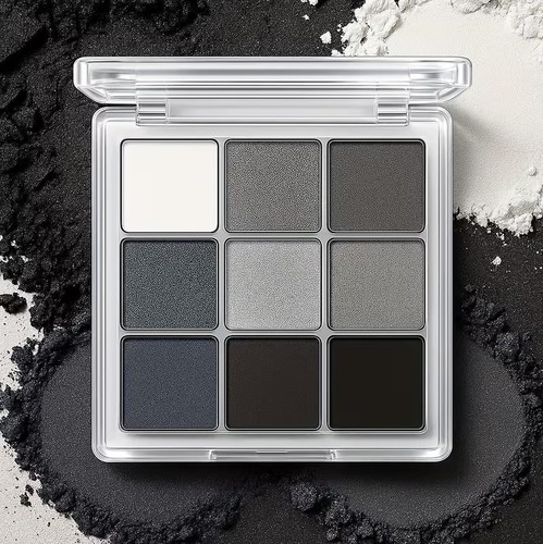 Palette ombretti nero grigio