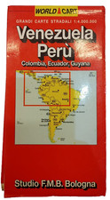 VENEZUELA PERU MAPPA CARTINA STRADALE FMB   USATA  ANNO 94  BUONE CONDIZIONI