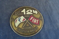 Badge Fiat 124 Spider Pininfarina 1983 Club Deutschland 