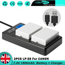 2x LP-E8 batteria e caricatore