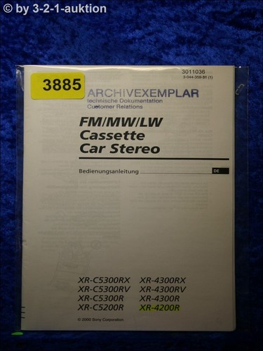 Sony manuale 4300rx - xr,