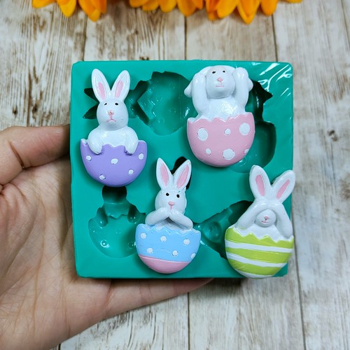 Stampo conigli pasquali 4pz - conigli,