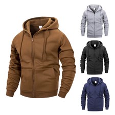 Felpa uomo casual zip con
