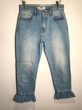 Jeans MSGM Ruffle Trim Crop 40