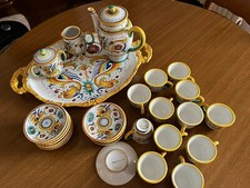 Fima Deruta dipinto a mano servizio da thè 12 persone - 30 pezzi