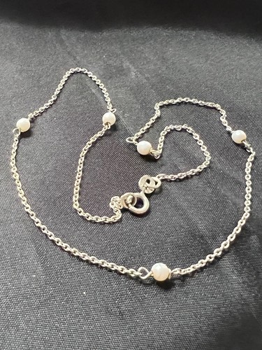 Collana stazione perle - , argento