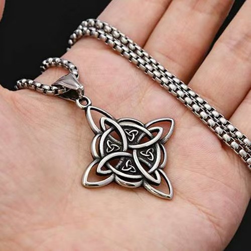 Collana nodo strega acciaio - nodo,