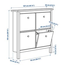 NEW - Scarpiera Hemnes bianca