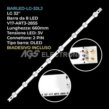 BARRA V17-ART3-2855 STRIP 8 LED TV LG V17-ART3-2855 6916L-2855A 32LJ510U