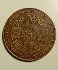 Medaglia Comemorativa Del Bicentenario Facoltà Di Medicina Veterinaria Torino