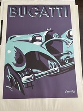 Poster vintage afficie bugatti - poster,