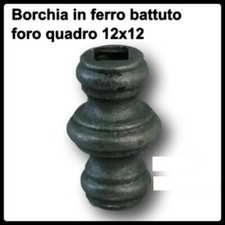 borchia in ferro battuto foro buco quadro 12x12 pigna borchie ornamento