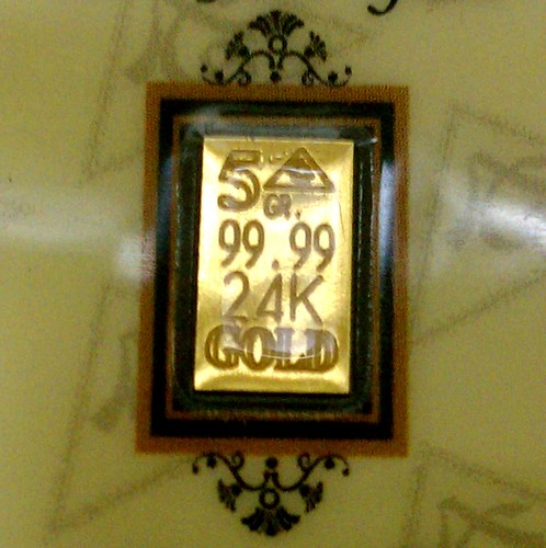 Lingotto acb oro - lingotto, 5grain