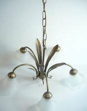 LAMPADARIO in ferro con foglie