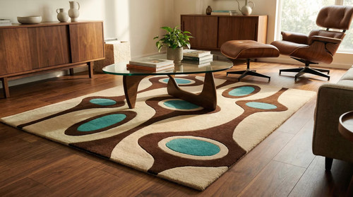 Tappeto moderno trapuntato - , a