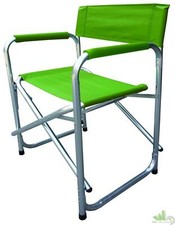 SEDIE REGIA REGISTA POLTRONA RICHIUDIBILE CAMPEGGIO 56x46xH80 VERDE ALLUMINIO
