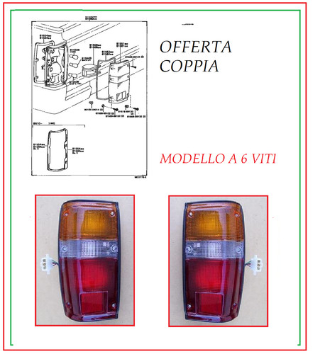Fari fanali posteriori per - x,