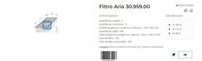 FILTRO ARIA FIAT UNO 1.3 DIESEL 07/89- 12/92 FIAT FIORINO 1.3 DIESEL 06/90- 93