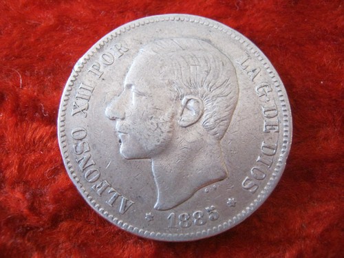 Pesetas 1885 spagna monete - pesetas,