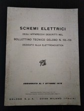 1970 GELOSO SCHEMI ELETTRICI