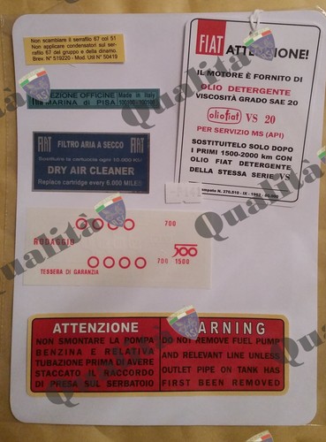 Kit adesivi fiat 500 - adesivi,