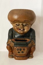 GALILEO CHINI MUGELLO 1910 ca CIO'-CIO'-SAN GRES DIPINTO A MANO - VASO PER FIORI