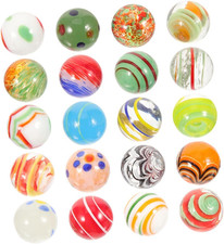 20 Biglie in Vetro Colorate