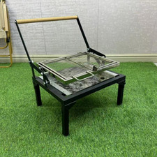 Barbecue a Carbone da Campeggio Portatile BBQ Grill con Griglia Girevole 360 Gradi