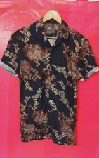 Camicia hawaiana manica corta da uomo in viscosa multicolore taglia S