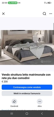 Letto matrimoniale effetto