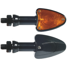 Coppia frecce moto custom lampadina alogene omologate universali in alluminio