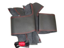 rivestimento copri volante pelle cuciture rosse per Fiat Qubo Fiorino da cucire