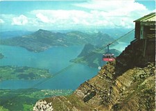 Funivia Monte Pilatus con Lago dei Quattro Cantoni, Rigi & Bürgenstock, cartolina svizzera