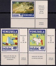 Venezuela 1986 INDULAC Fabbrica Industria Latte Alimentare Esportazione Commercio Mappa Camion MNH2