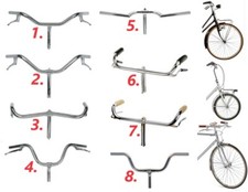 MANUBRI Manubrio IN ACCIAIO Bicicletta / Classica, Graziella, Olanda ecc