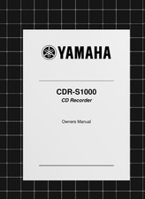 Yamaha CDR-S1000 — Manuale
