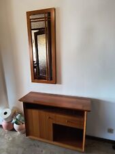 Mobile Ingresso e Specchio Con Cornice In Noce Nazionale 