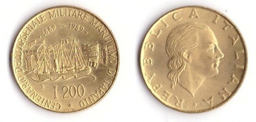 1989 italia lire 200 100 - 1989,