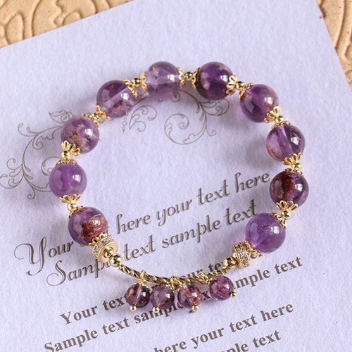 Bracciale ametista naturale - bracciale,