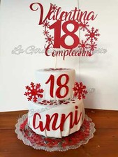 Torta Finta Per 18 compleanno Polistirolo Gomma Fiocco di neve Natale Natalizia