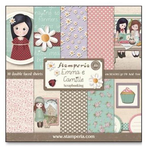 Blocco 10fg carte scrap - , emma