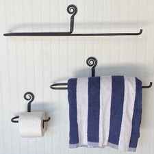 Portasciugamani in ferro coloniale americano fatto a mano carta igienica